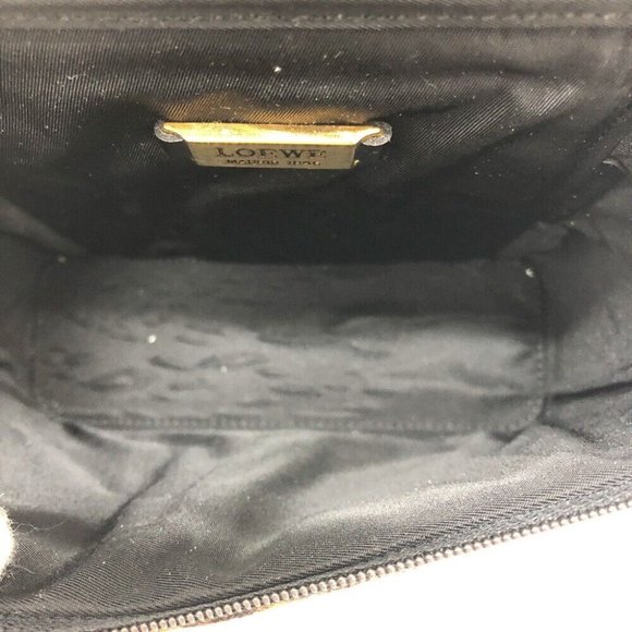 LOEWE Leopard Mini/Cosmetics Pouch Bag Vanity bag Leather Brown/GoldHardware - Picture 12 of 16